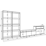 thumbnail of Muebles de Salón para TV, 370x35x186cm, Para TV hasta 65", Mueble Televisión, Cemento _ 113_1