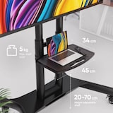 thumbnail of ONKRON AluminiumTV Ständer rollbar für 40-70 Zoll bis 45,5 kg, höhenverstellbar, VESA 100x100 bis 600x400, Schwarz TS1551-B