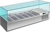 thumbnail of Gastro Edelstahl Kühlaufsatz Aufsatzkühlvitrine Pizzakühlaufsatz 6 x 1/3 oder 5 x 1/3 GN + 1/2 GN mit Glasaufsatz