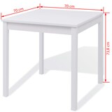 thumbnail of vidaXL Fünfteiliges Esstisch-Set Pinienholz Weiß