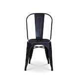 thumbnail of Lot de 4 chaises en métal noir mat style industriel - Effet vieillit