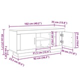 thumbnail of vidaXL TV-Schränk Artisan-Eiche 102 x 35 x 45 cm Holzwerkstoff