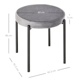 thumbnail of Esszimmerhocker Set 4 stapelbar 42x42x46 cm mit gepolstertem Sitz in Samtoptik Dunkelgrau, Stahlgestell pulverbeschichtet für Küche und Essbereich