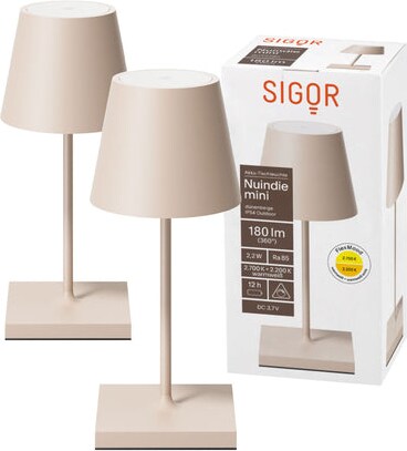 Doppelpack Nuindie mini Tischleuchte dünenbeige