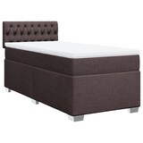 thumbnail of vidaXL Boxspringbett mit Matratze Dunkelbraun 90x200 cm Stoff
