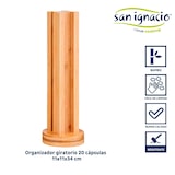 thumbnail of San Ignacio KINVARA - Drehbarer Bambus-Kapselhalter für 36 Kapseln, 11 x 11 x 34 cm