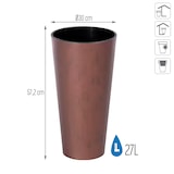 thumbnail of Prosperplast - TUBUS SLIM CORTEN 27L Topf mit Reservoir - 30x30x57,2cm in Kupferfarbe