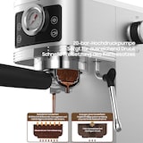 thumbnail of Kompakte Espressomaschine 20 Bar – Siebträger Kaffeemaschine mit Milchschaumdüse, Thermoblock & 1,3 L Wassertank für Cappuccino & Latte Macchiato