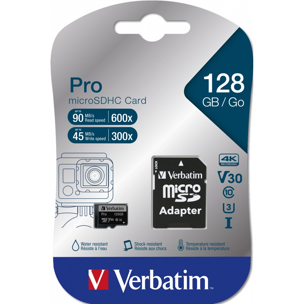 Verbatim 47044 Verbatim Speicherkarte microSDHC/SDXC-Card Pro 128 GB