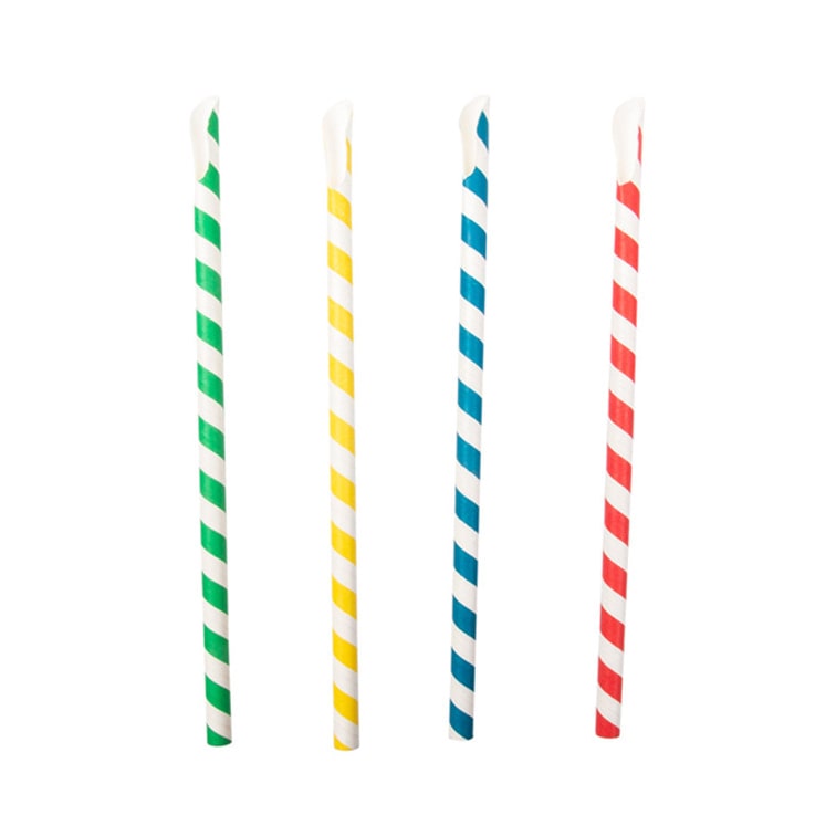 MONOUSO - Pajita Cuchara Papel Surtido Ø8mm 21cm (1000 Uds)