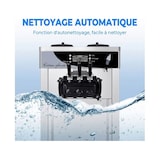 thumbnail of Leevot machine à glace italienne soft professionnelle BQL-928T - 1650W - 18-28L/h - 3 becs - modèle de comptoir - inox