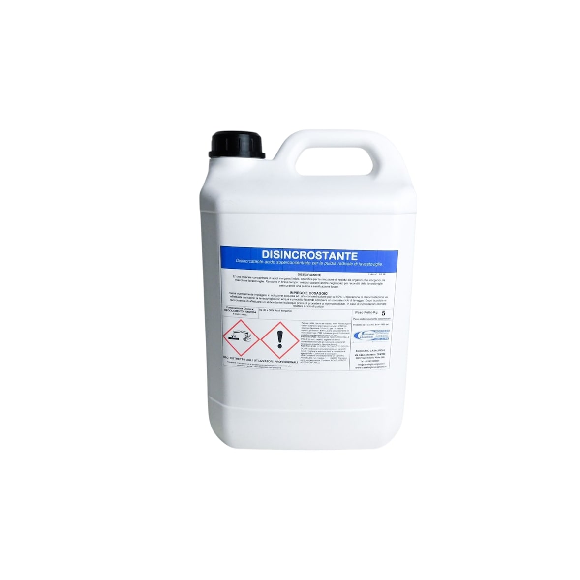 Detergente Disincrostante Lavastoviglie tanica da kg.5