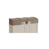 thumbnail of Rangement Poubelle 1500L - Cache Poubelle de Tri Polypropylène Ecru Taupe - Coffre de jardin Verrouillable par Cadenas