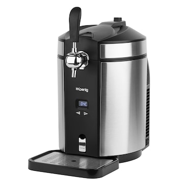 H.Koenig BW1880 Shooter de cerveja compatível, 65 W, 5 kg, aço inoxidável, preto/cinza