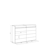 thumbnail of Cómoda, Cajonera, 114x35x75cm, Dormitorio, habitación, Con almacenamiento, Roble _455_9