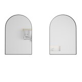 thumbnail of Spiegelschrank Badezimmer Schwarz 91x61x12 cm Metallrahmen mit Spiegel und verstellbaren Ablagen, Wandmontage oder Unterputz, platzsparend