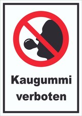 thumbnail of Schild Kaugummi verboten A6 (105x148mm)