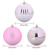 thumbnail of vidaXL Weihnachtskugel-Set 15 pcs Rosa Kunststoff