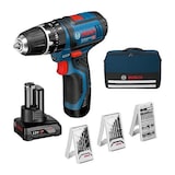 thumbnail of Perceuse-visseuse A Percussion Bosch Professional Gsb 12v-15 + 1 Batterie 2,0ah + 1 Batterie 4,0ah - 06019b690g