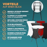 thumbnail of CASARIA® Stehtisch mit Husse Bordeaux-Rot 72 cm  Set