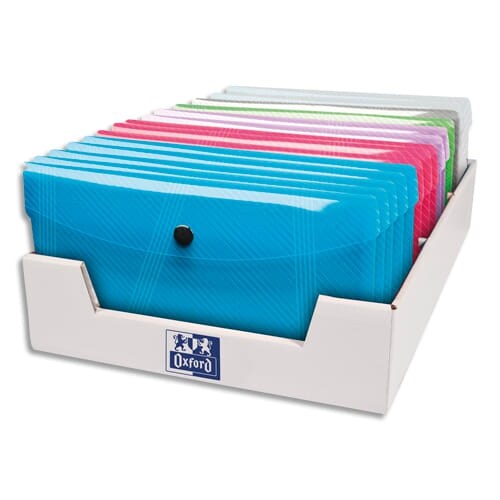 Lot de 30 Pochette PP Hawaï, format DL, fermeture pression, coloris assortis (6)