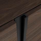thumbnail of TV-Schrank, Lowboard, 315x61x35 cm, Für TV-Geräte bis zu 80", Elektrokamin XXL, Industriedesign, LED, Dunkler Eiche und Schwarz