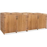 thumbnail of Décoshop26 - Abri de poubelles extérieur conteneurs à ordures jusqu'à 8 bacs avec couvercle 126x316x98 cm en bois certifié FSC 04_0002872
