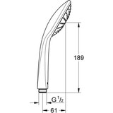 thumbnail of Douchette 1 jet GROHE Vitalio Joy 110 Chromé - Économie d'eau, Double paroi, Compatible chauffe-eau Grohe