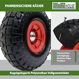 thumbnail of Sackkarre Stahl 200 kg 113 cm Höhe große klappbare Ladefläche 30x30 cm pannensichere PU-Räder