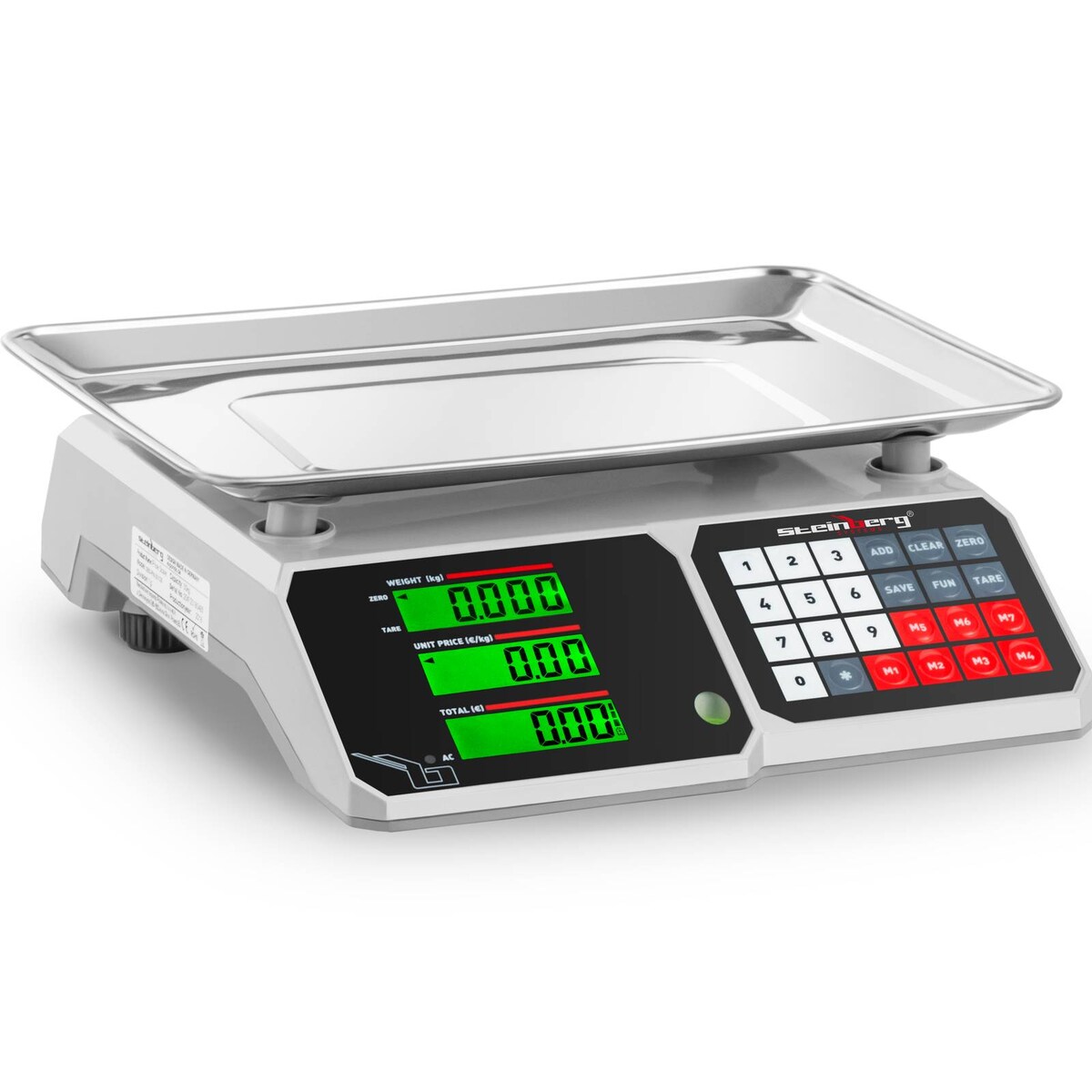 Steinberg Systems Kontrollwaage - 30 kg / 1 g - 34,1 x 24,1 cm - 6 LCD