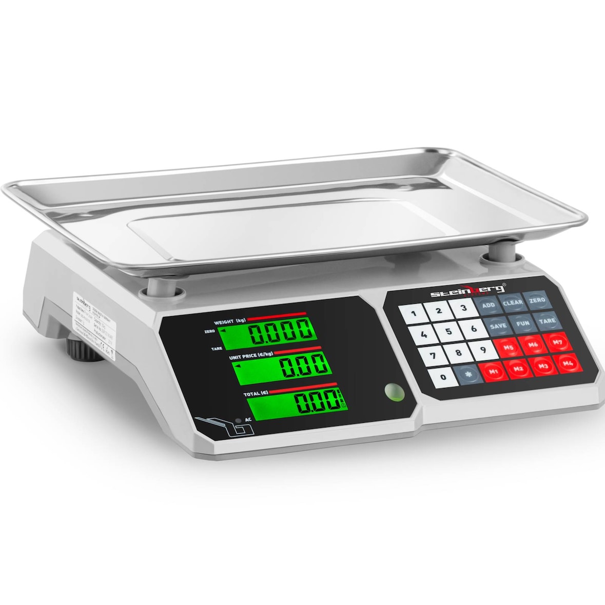 Steinberg Systems Selezionatrice ponderale - 30 kg / 1 g - 34,1 x 24,1 cm - 6 LCD