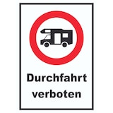 thumbnail of Wohnmobil Durchfahrt verboten Schild A3 (297x420mm)
