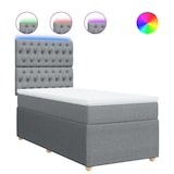 thumbnail of vidaXL Boxspringbett mit Matratze Hellgrau 100x200 cm Stoff
