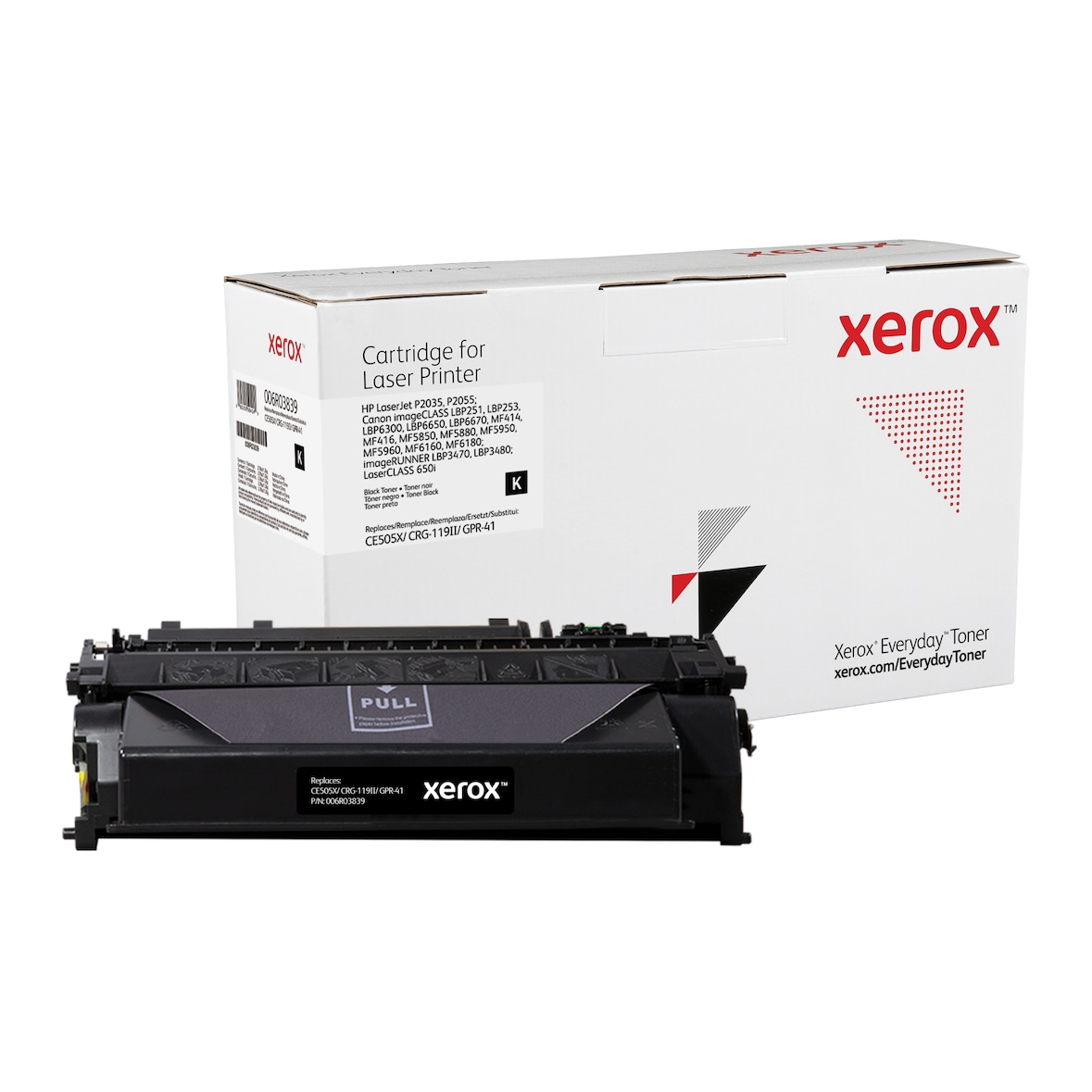 Everyday -Toner in Schwarz, Xerox-Entsprechung für HP CE505X/ CRG-119II/ GPR-41, 6500 Seiten - (006R03839)