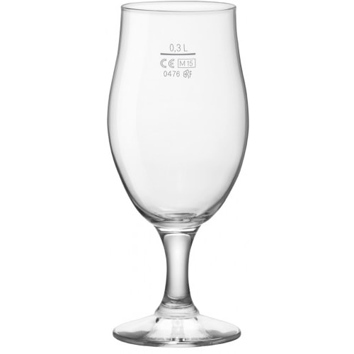 12x Executive Biertulpe 0,3l /-/ mit Füllstrich * - Bormioli Rocco