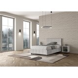 thumbnail of Letto una piazza e mezza con rete imbottito 120x190 tessuto Aragona 1 bianco Adele