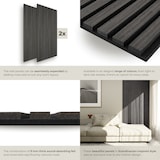 thumbnail of tectake Panneaux acoustiques Sonic Wall II aspect bois  Chêne Noir