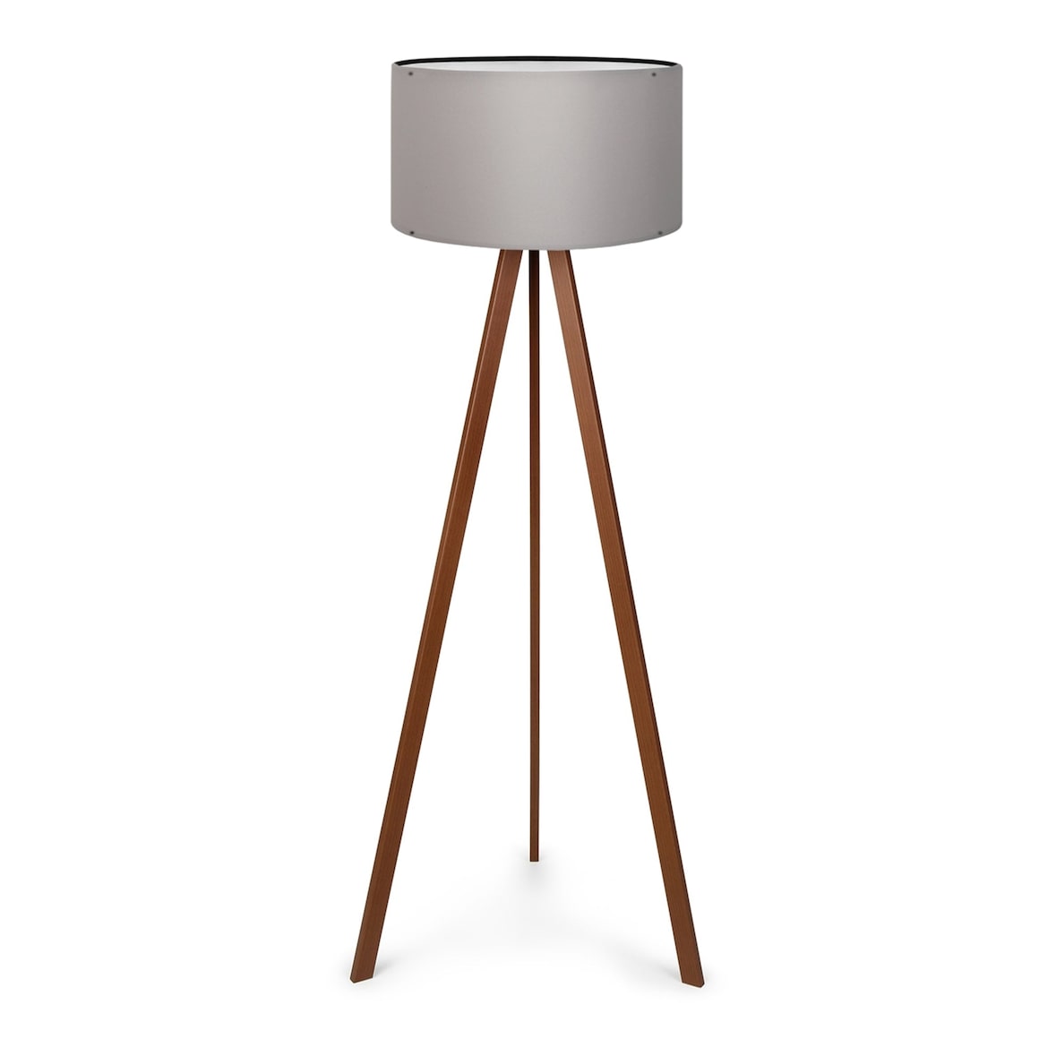 Helloshop26 - Stehlampe Leuchte Höhe 140 cm E27-Fassung graue Holzoptik 03_0007294