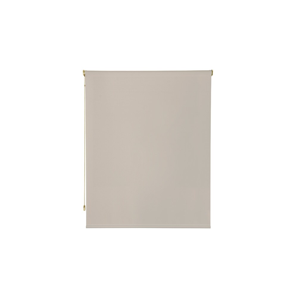 Rocada cortina enrollable 140cm largo x 260cm alto   - cortina color blanco lino con mecánico beige
