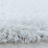 thumbnail of Teppich Hochflor Shaggy Uni Style Polypropylen Wohnzimmer Weiß Rund 80x80 | Kadima Design
