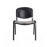 thumbnail of Set di 6 sedie per sala attesa ufficio studio conferenze riunione ospite  impilabili in plastica nera