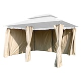 thumbnail of 6er Seitenteile Set Pavillon 4x3m Gartenpavillon Seitenwand Sichtschutz robust taupe : Taupe