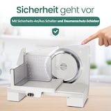 thumbnail of Emerio Multifunktionale Schneidemaschine MS-125001 – 110W – Schnittstärke einstellbar 0–15 mm – Solinger Edelstahlmesser - Allesschneider - Weiß