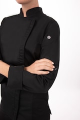 thumbnail of Chef Works® HARTFORD Damenkochjacke der Essential Collection - COOL VENT BCWLZ005 Schwarz XS