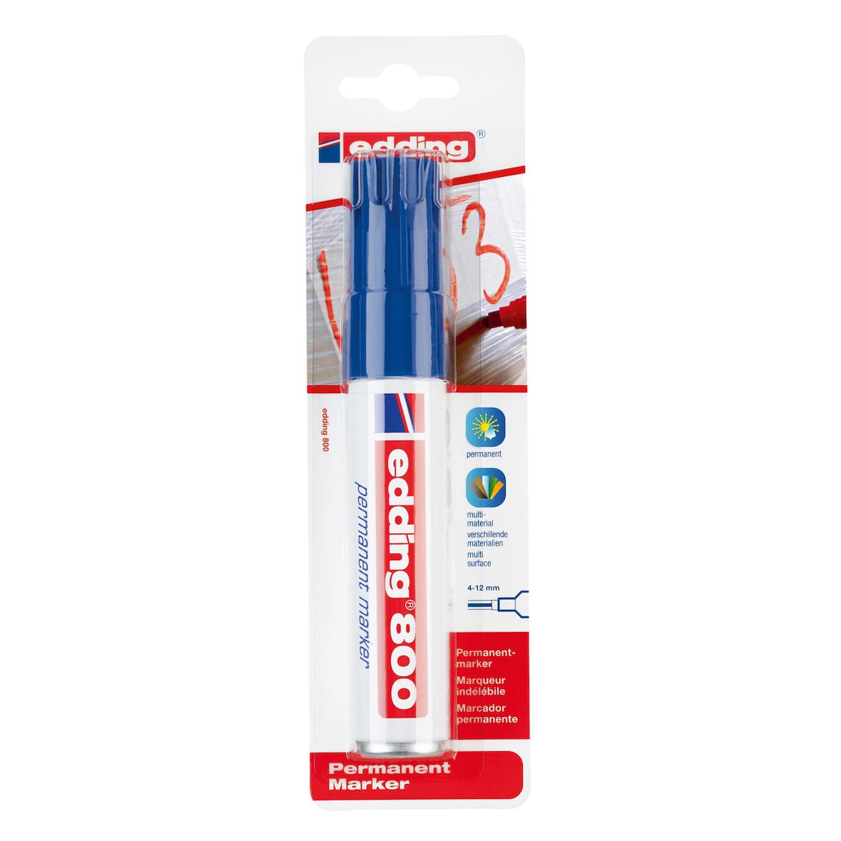 edding Permanentmarker 800, 4-11 mm, blau