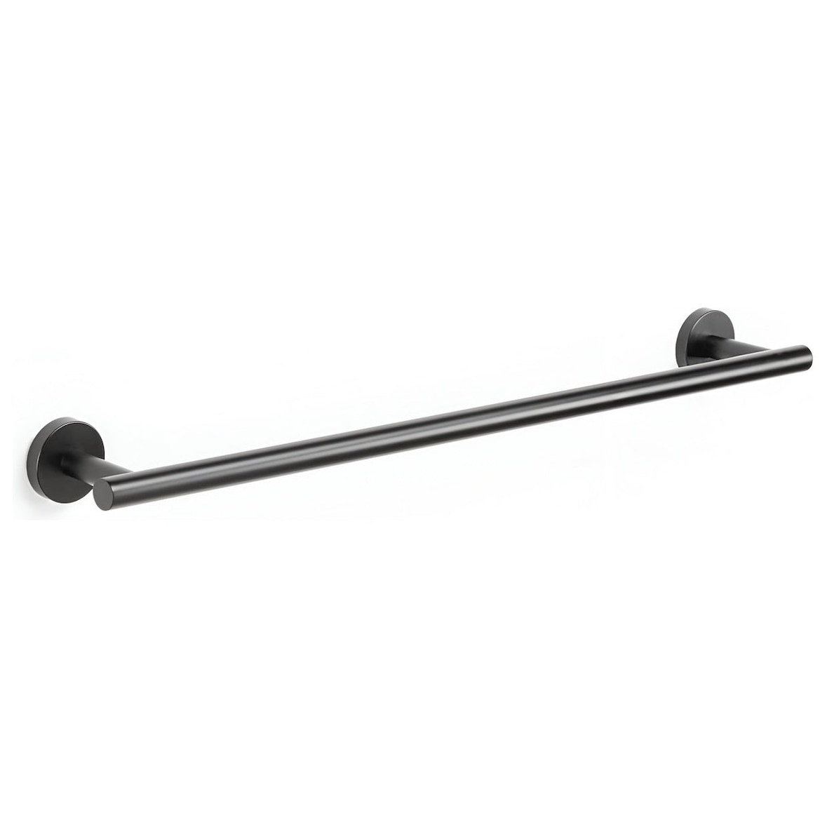 TOJ Living Toalheiro – 60 cm – aço inoxidável (inox) – preto mate – montagem na parede – barra para toalhas
