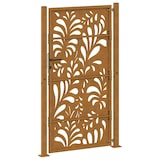 thumbnail of vidaXL Gartentor 105x180 cm Wetterfester Stahl Wellen-Design