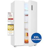 thumbnail of Exquisit Side-by-Side Kühl-Gefrierkombination, 442 Liter, No-Frost, LED-Display, 10 Ablagen, leiser Betrieb, 91 cm Breite, SBS546-040E weiss