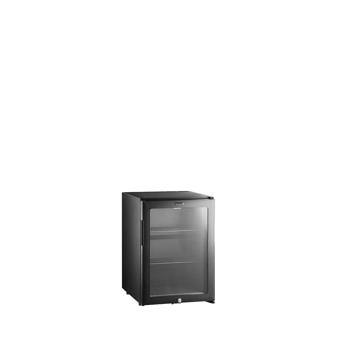 TEFCOLD Minibar, acero y vidrio, refrigeración profesional, Negro