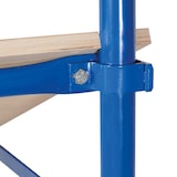 thumbnail of Schrägboden-Regalwagen mit 6 Ebenen, bestückt mit 12 Euroboxen BxTxH 600x400x150 mm durchbrochen, BxTxH 1050x500x1690 mm (blau)